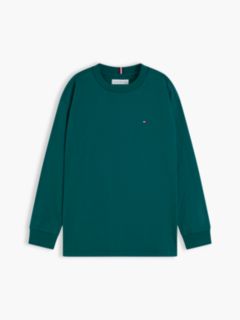 Flag Embroidery Relaxed Long Sleeve T-Shirt — Green 5