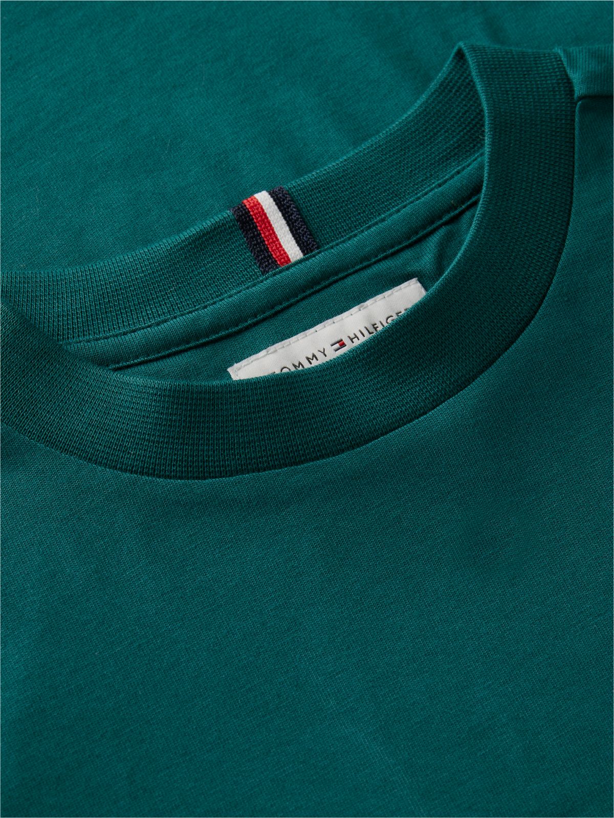 Flag Embroidery Relaxed Long Sleeve T-Shirt — Green