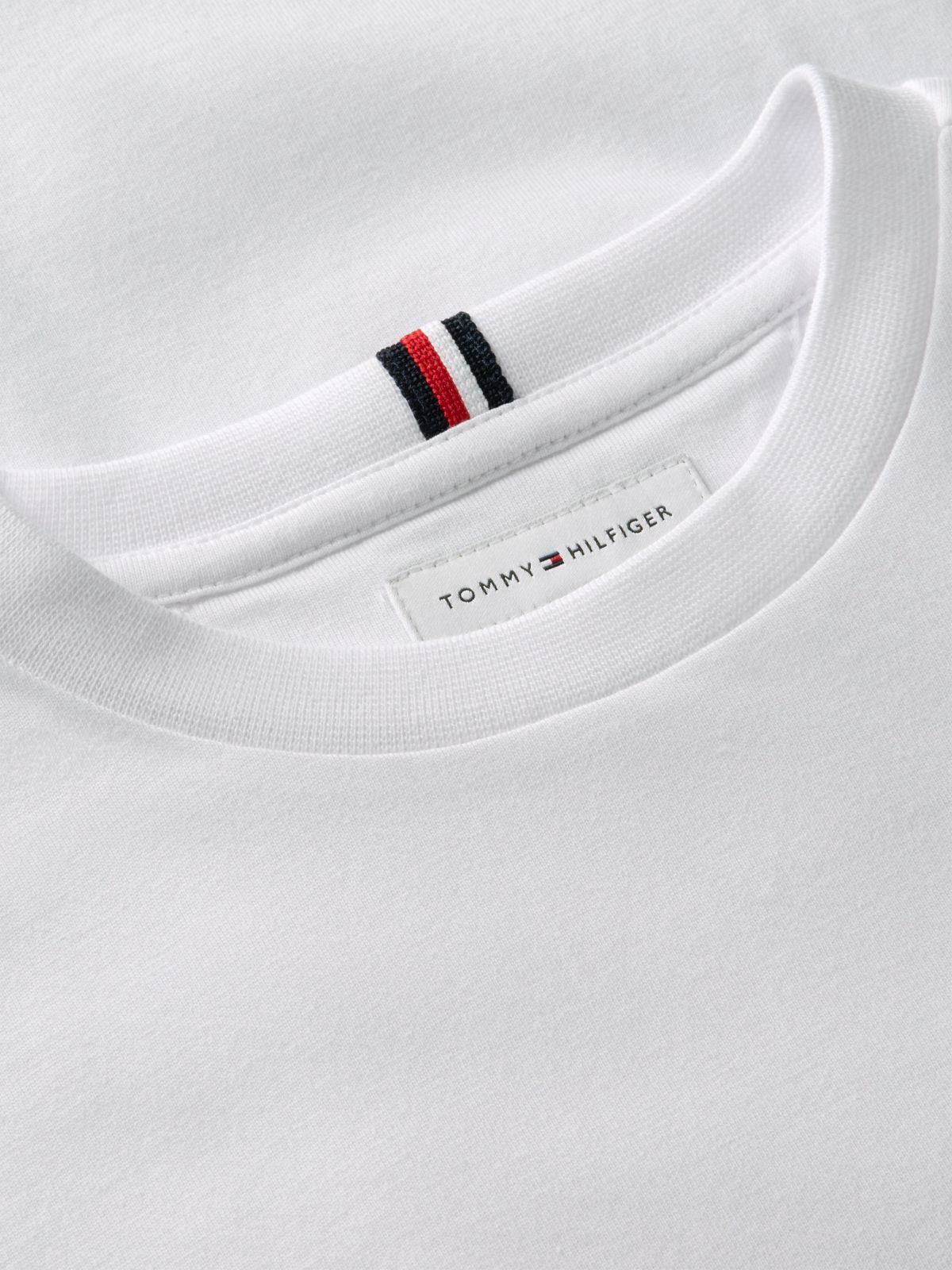 Flag Embroidery Relaxed Long Sleeve T-Shirt — White