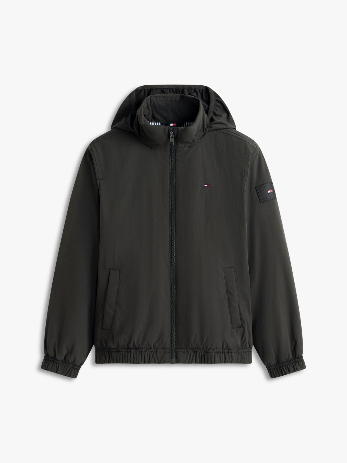 Essential Packable Hood Padded Jacket — Black