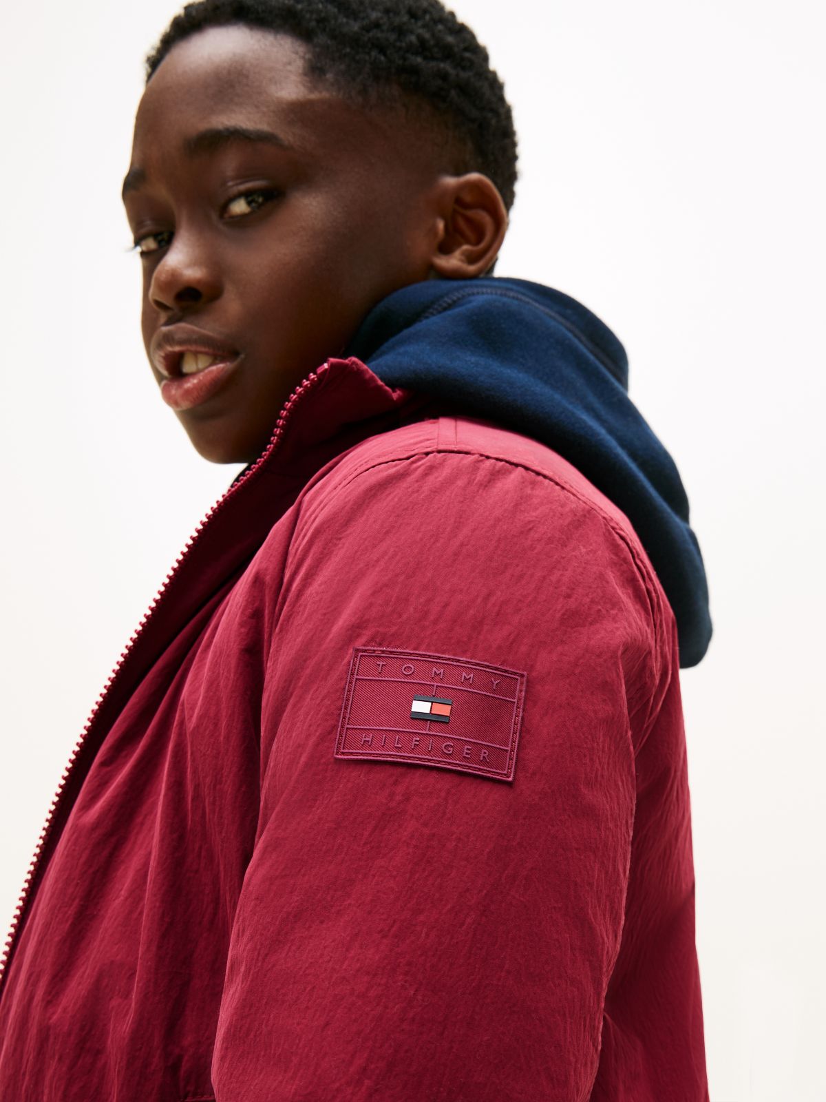 Essential Packable Hood Padded Jacket — Purple
