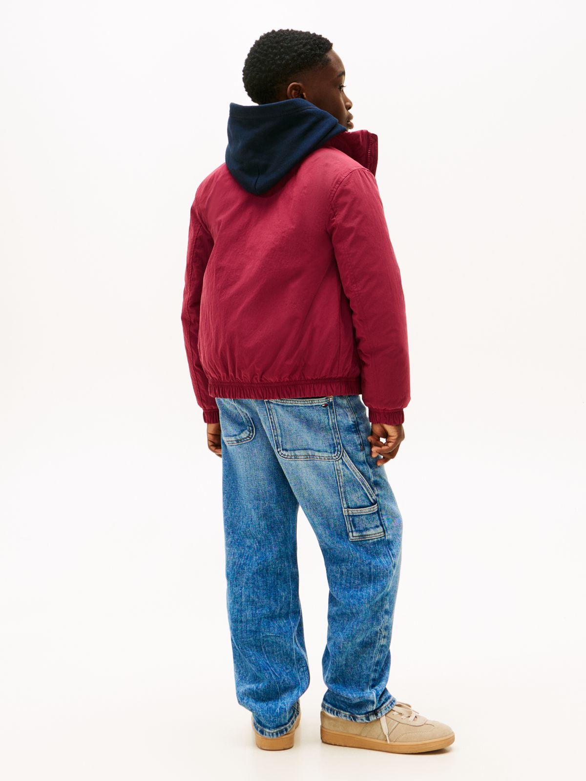 Essential Packable Hood Padded Jacket — Purple