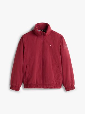 giubbino essential con cappuccio ripiegabile viola da bambini tommy hilfiger