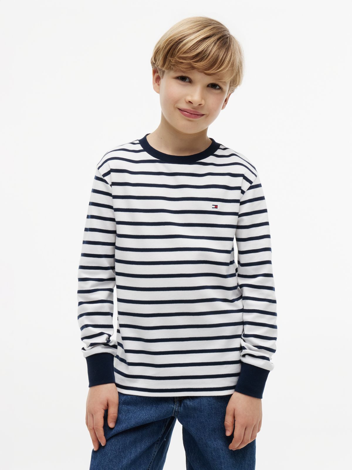 Essential Stripe Relaxed Long Sleeve T-Shirt — Multi