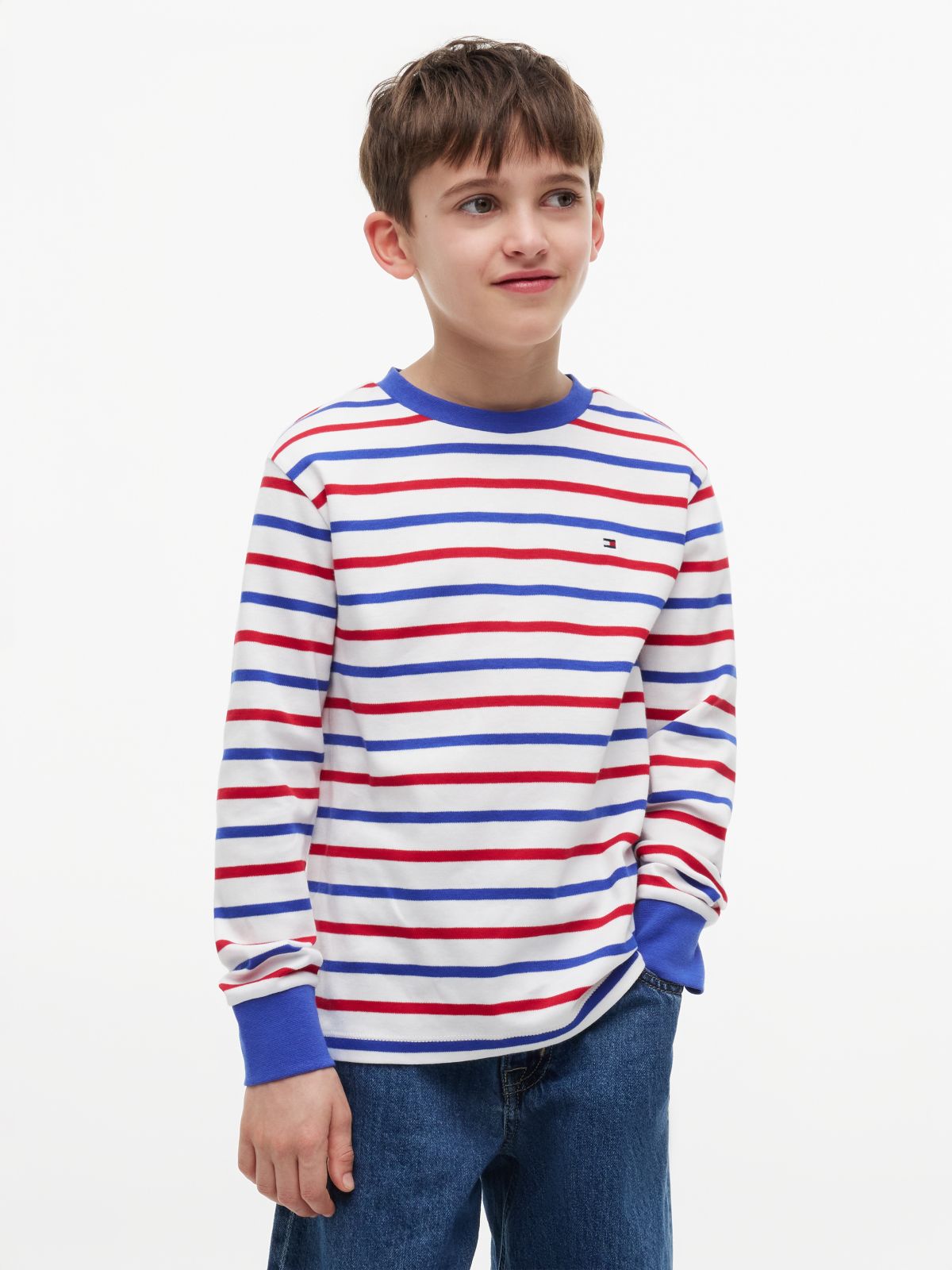 Essential Stripe Relaxed Long Sleeve T-Shirt — Multi