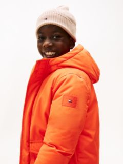 Essential Logo Patch Hooded Parka — Orange 2