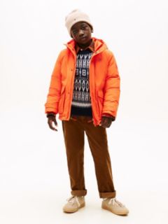 Essential Logo Patch Hooded Parka — Orange 3