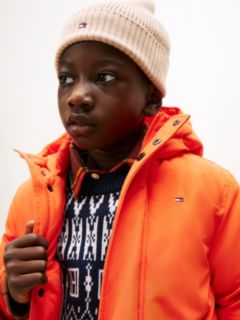 Essential Logo Patch Hooded Parka — Orange 4