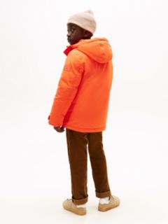 Essential Logo Patch Hooded Parka — Orange 5
