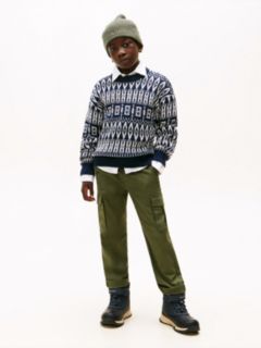 Fair Isle Crew Neck Jumper — Blue 3