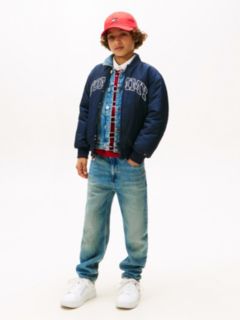 Varsity Reversible Relaxed Bomber Jacket — Blue 3