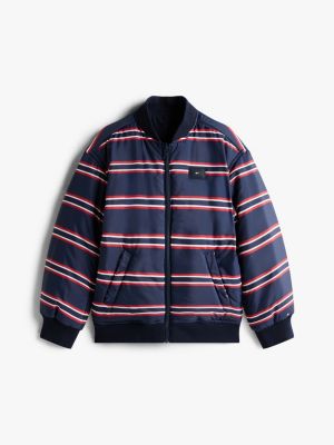blau varsity relaxed fit wende-bomberjacke für jungen - tommy hilfiger