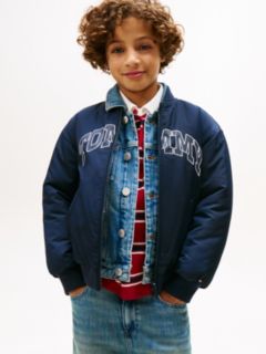 Varsity Reversible Relaxed Bomber Jacket — Blue 1