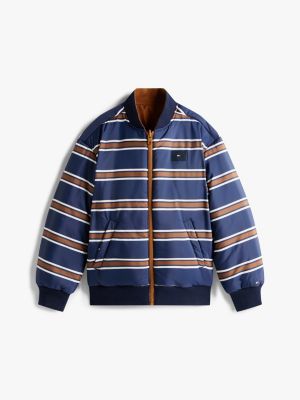 brown varsity reversible relaxed bomber jacket for boys tommy hilfiger