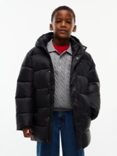 Essential Relaxed Padded Hooded Parka — Black 1