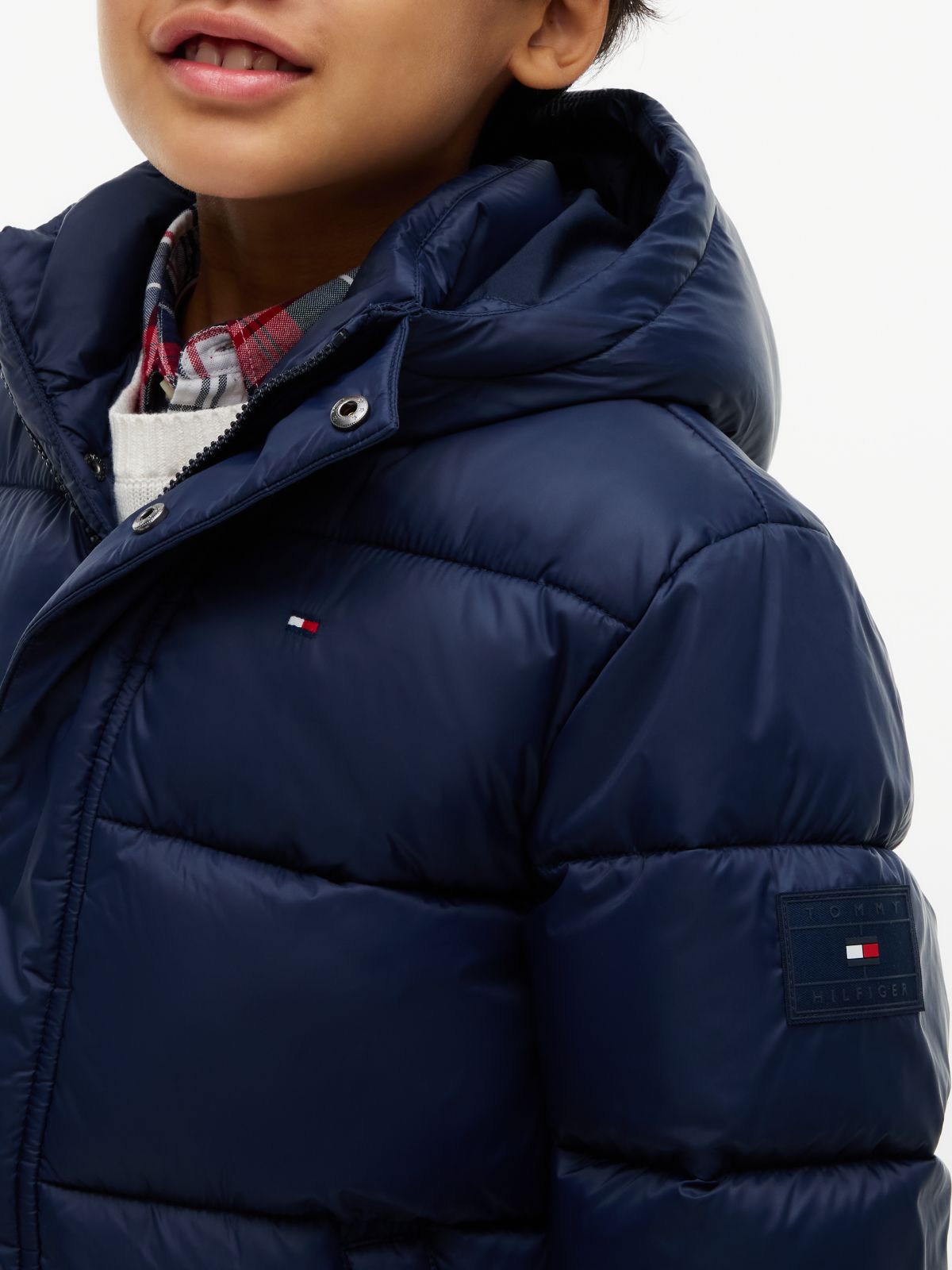 Essential Relaxed Padded Hooded Parka — Blue