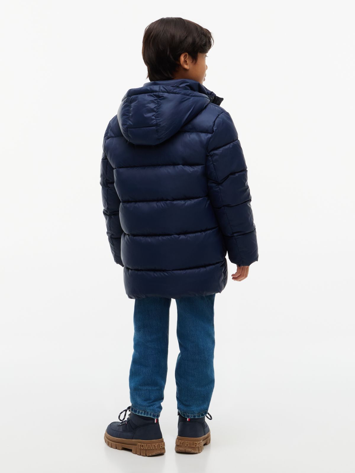 Essential Relaxed Padded Hooded Parka — Blue
