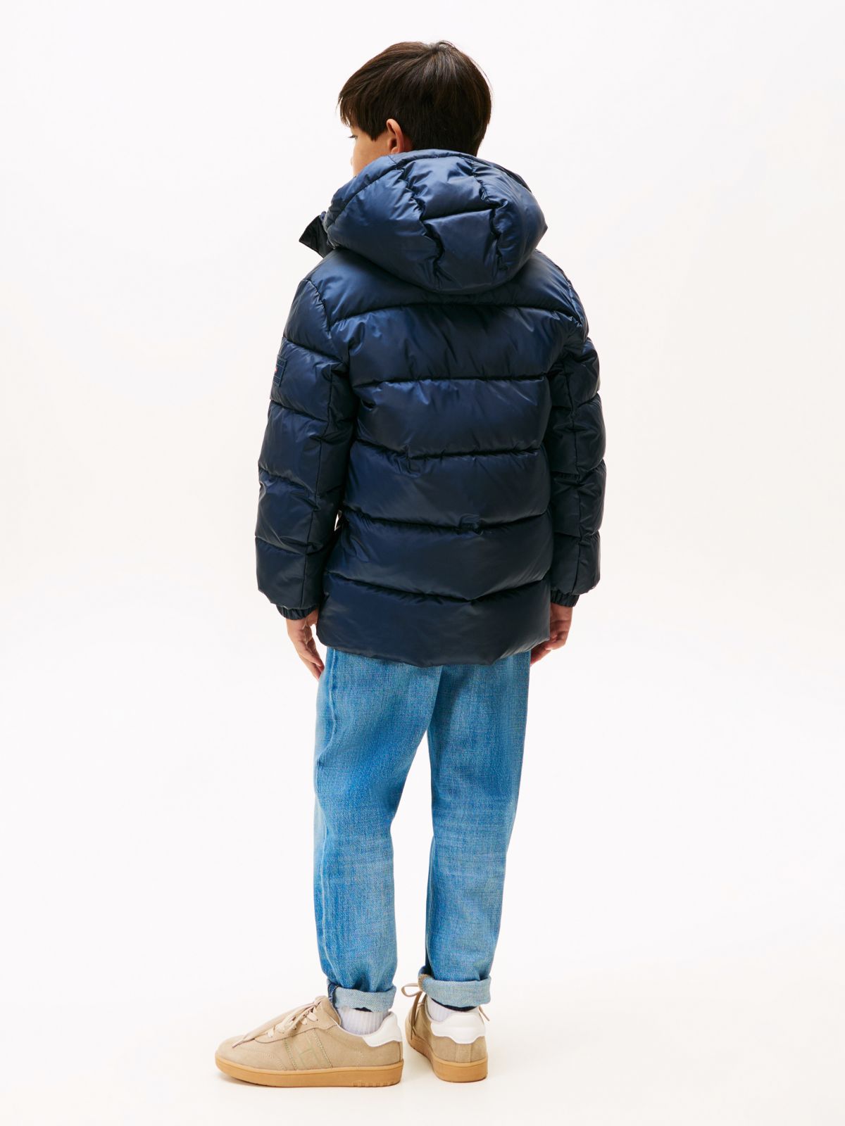 Essential Relaxed Padded Hooded Parka — Blue