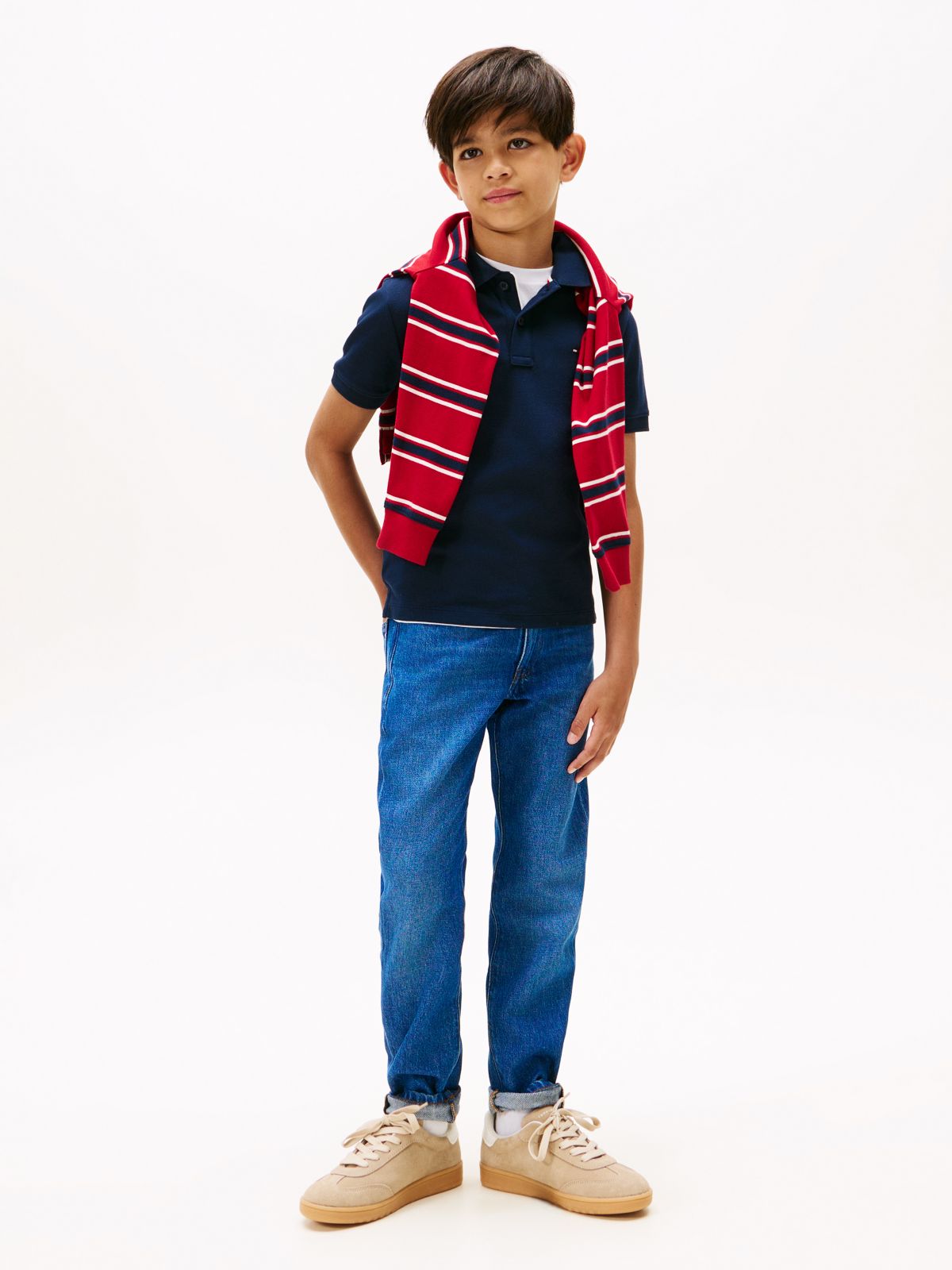 Essential Regular Fit Interlock Polo Shirt — Blue