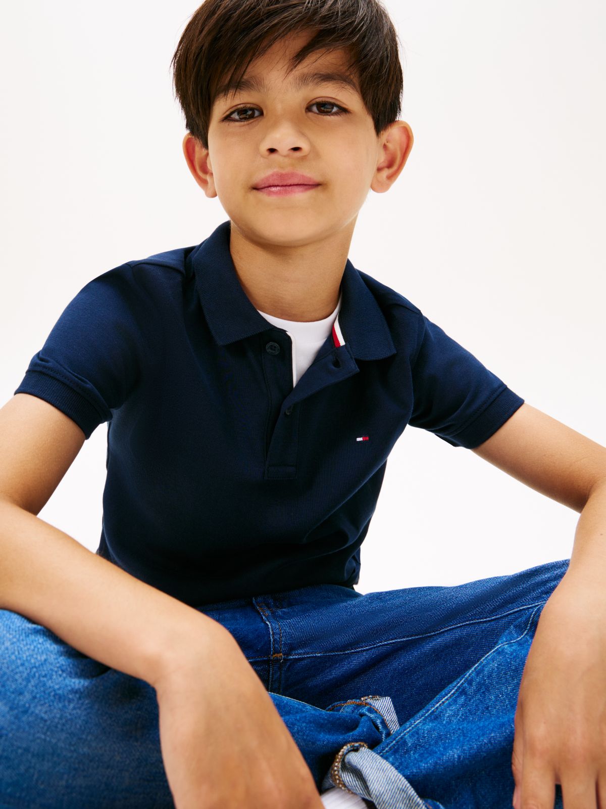 Essential Regular Fit Interlock Polo Shirt — Blue