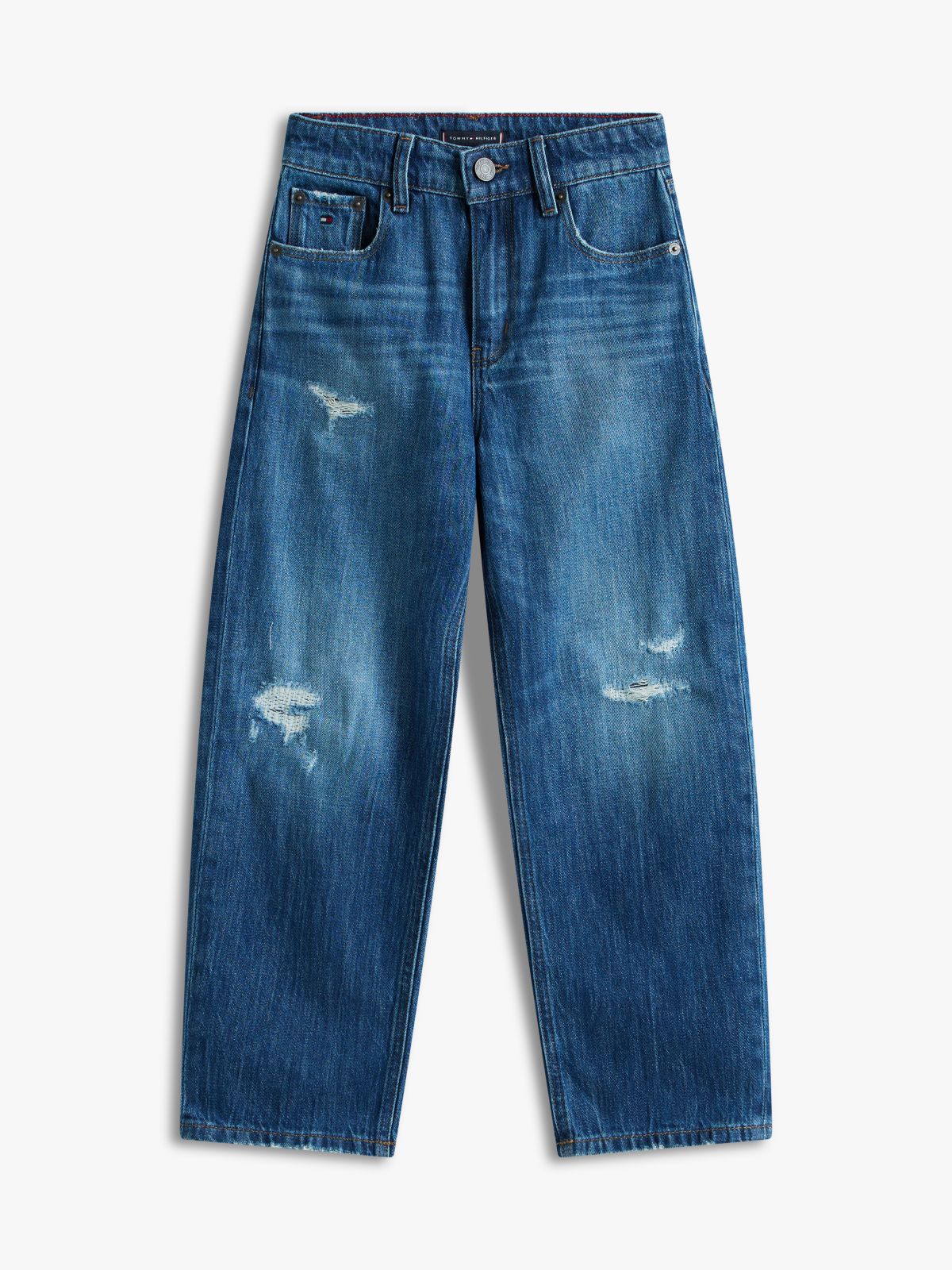 Distressed Loose Jeans — Blue