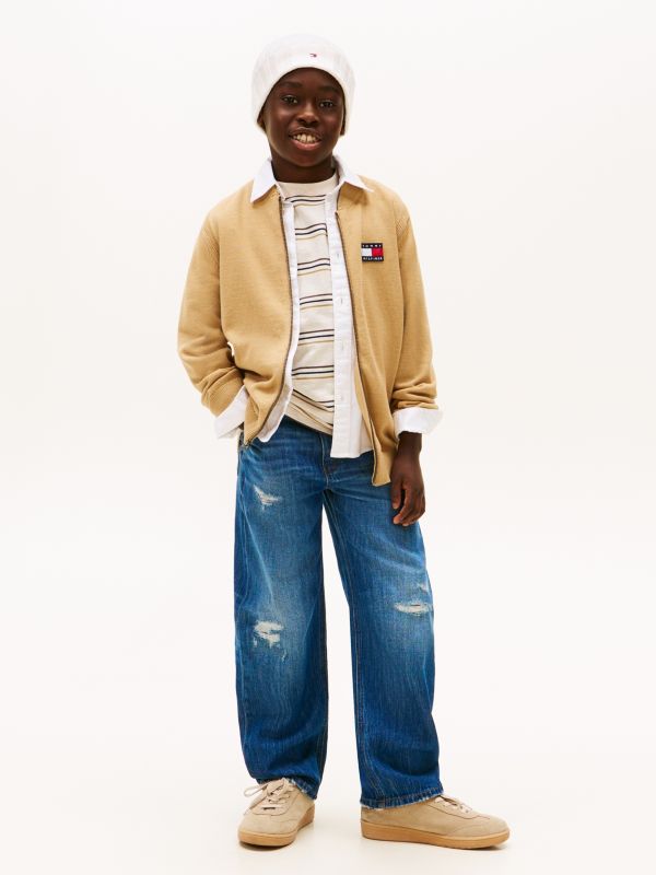 Distressed Loose Jeans — Blue