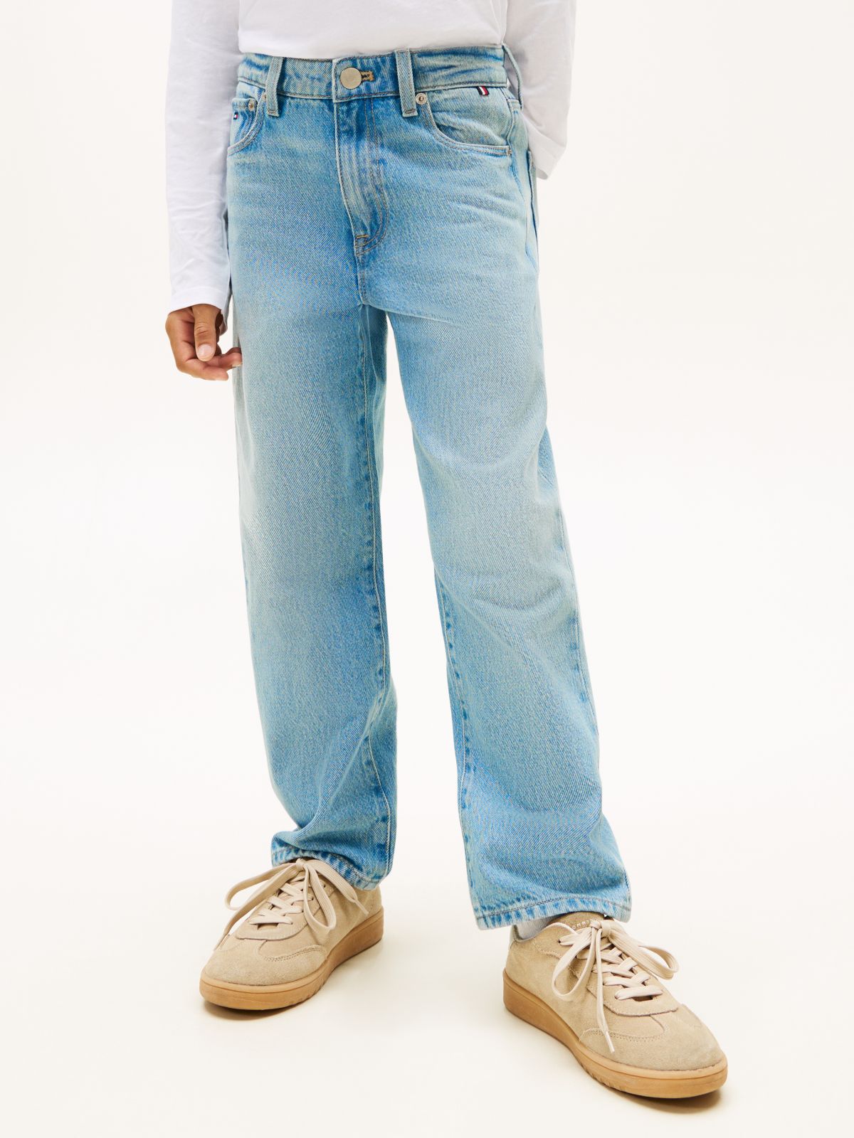 Faded Loose Jeans — Blue