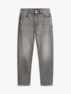 Whiskered Straight Leg Jeans — Black 5