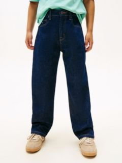 Flag Embroidery Relaxed Jeans — Blue 2