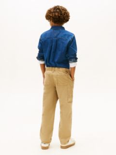 Essential Herringbone Twill Relaxed Carpenter Trousers — Beige 4