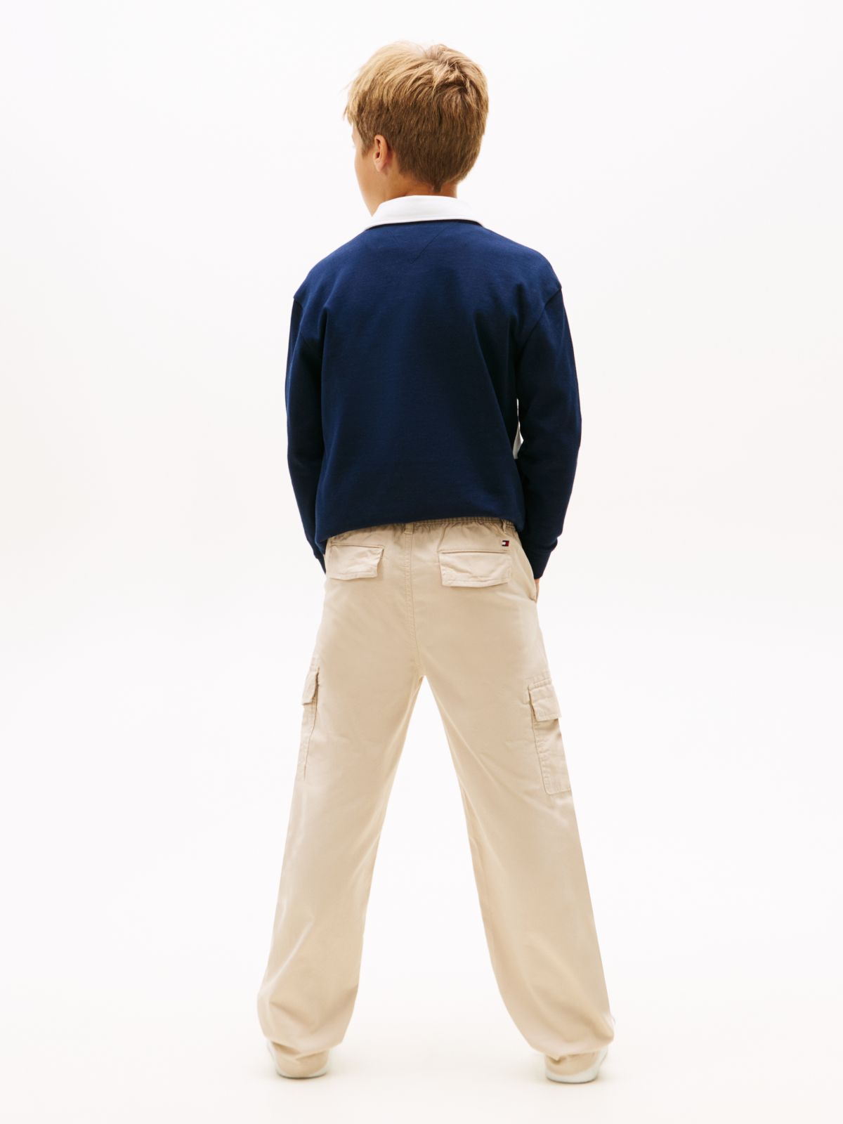 Essential Twill Relaxed Cargo Trousers — Beige