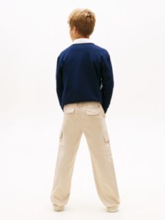 Essential Twill Relaxed Cargo Trousers — Beige 4