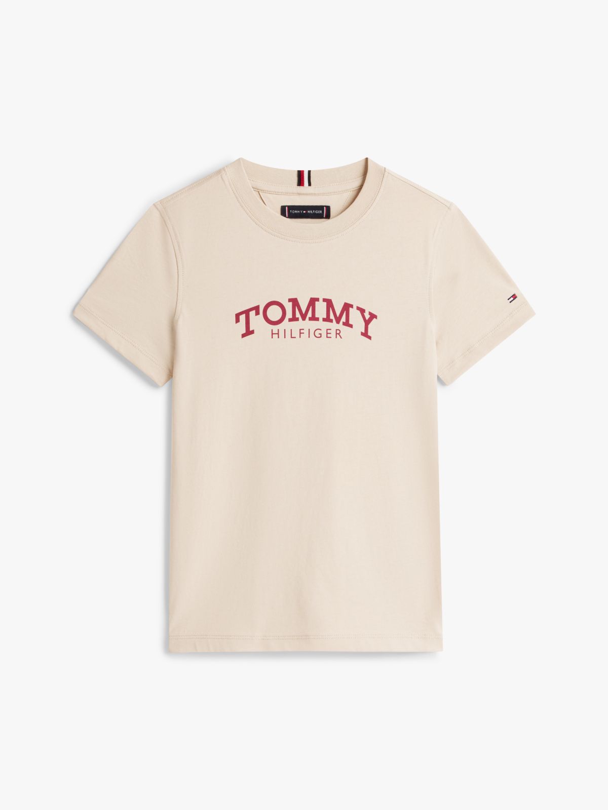 Logo Print T-Shirt — Beige