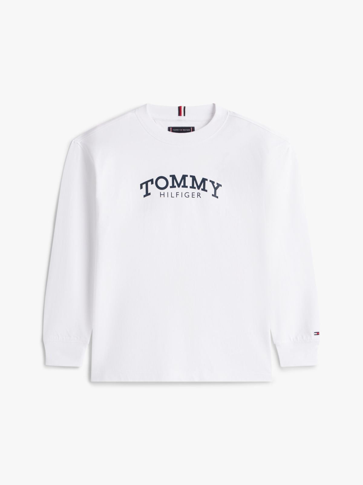 Logo Print Long Sleeve T-Shirt — White