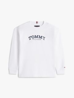 Logo Print Long Sleeve T-Shirt — White 5