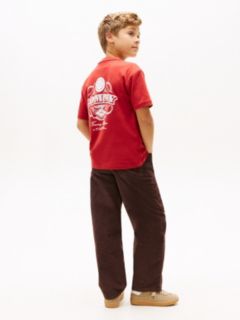 Textured Back Logo Jersey T-Shirt — Red 4