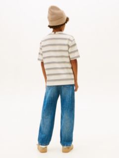 Essential Mixed Stripe Jersey T-Shirt — Beige 4