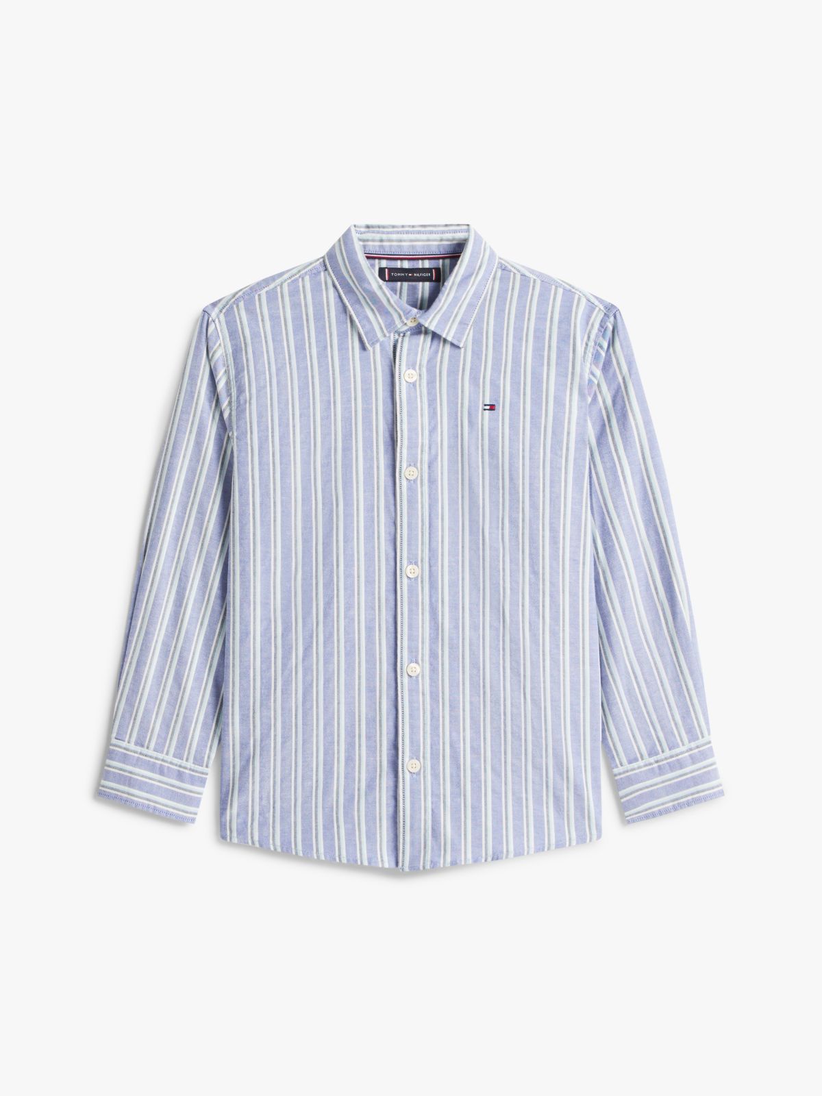 Festive Regular Fit Stripe Oxford Shirt — Blue