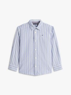 Festive Regular Fit Stripe Oxford Shirt — Blue 5
