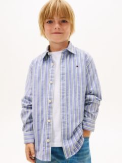 Festive Regular Fit Stripe Oxford Shirt — Blue 1