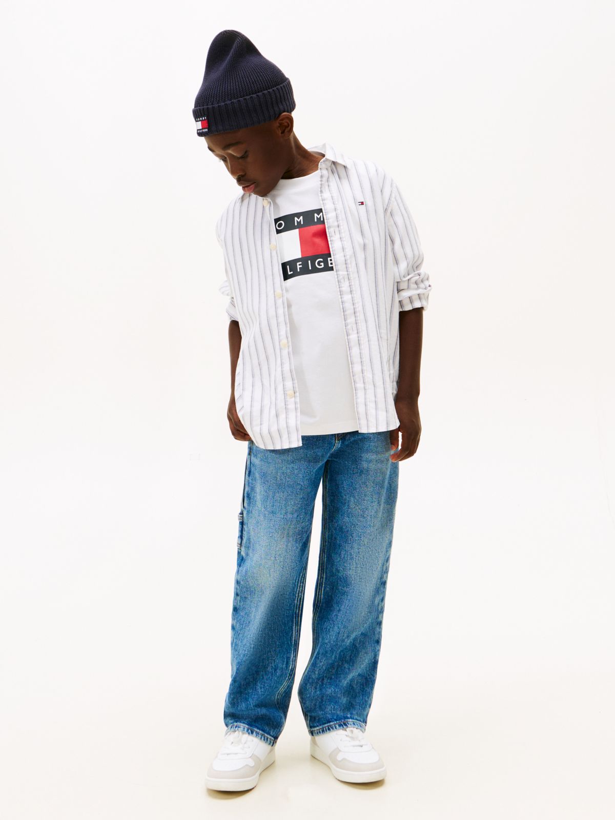 Festive Regular Fit Stripe Oxford Shirt — White
