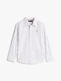 Festive Regular Fit Stripe Oxford Shirt — White 5