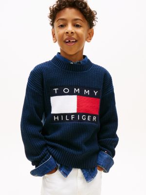 Heritage Chunky Knit Flag Logo Jumper
