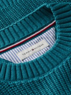 Heritage Chunky Knit Flag Logo Jumper — Green 6