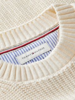 Heritage Chunky Knit Flag Logo Jumper — Beige 7