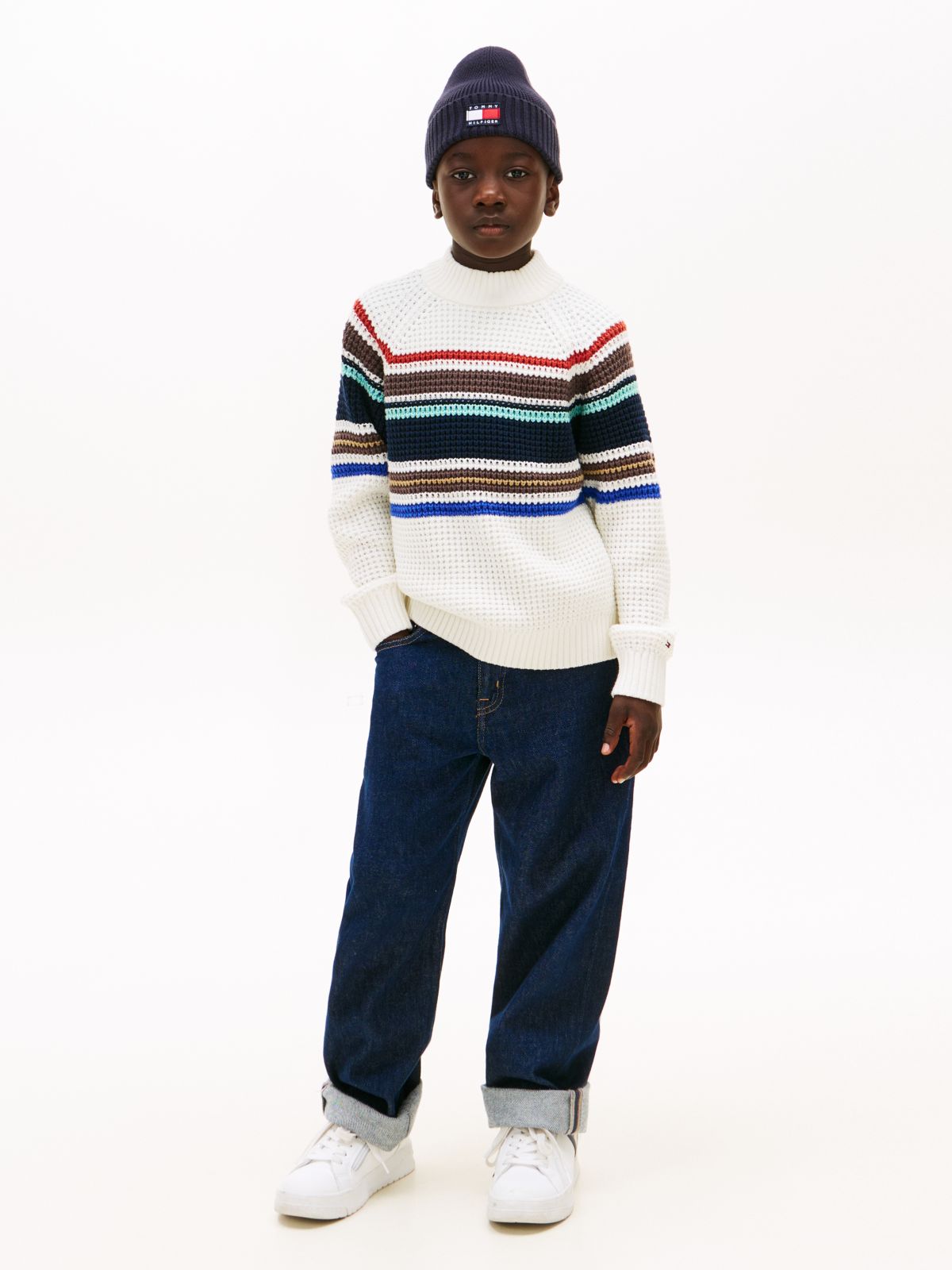 Textured Knit Jumper — White