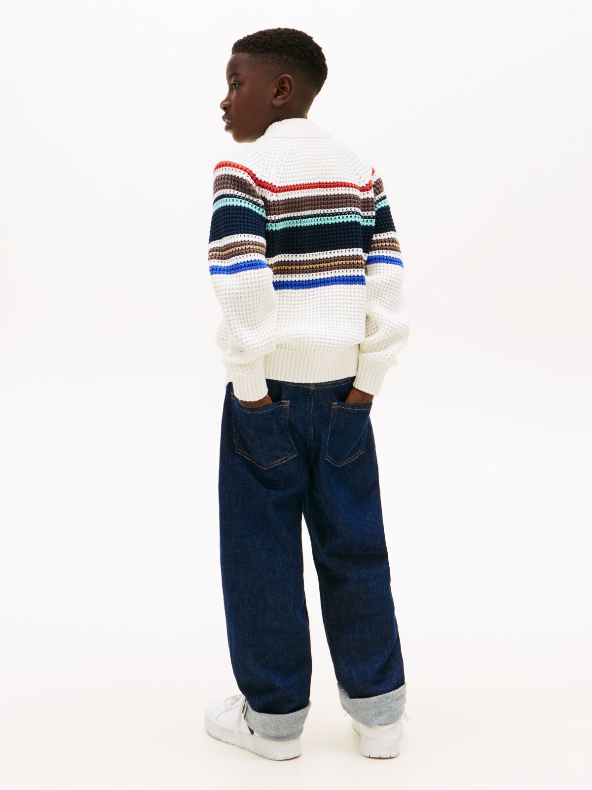 Textured Knit Jumper — White