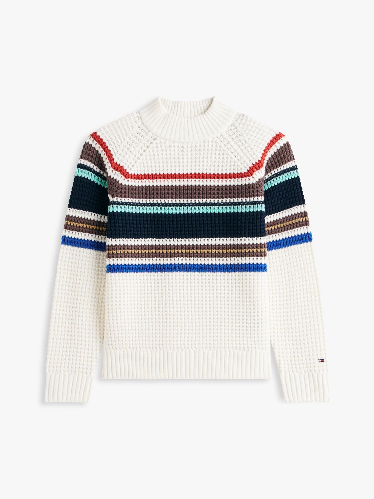 Textured Knit Jumper — White