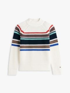 Textured Knit Jumper — White 5
