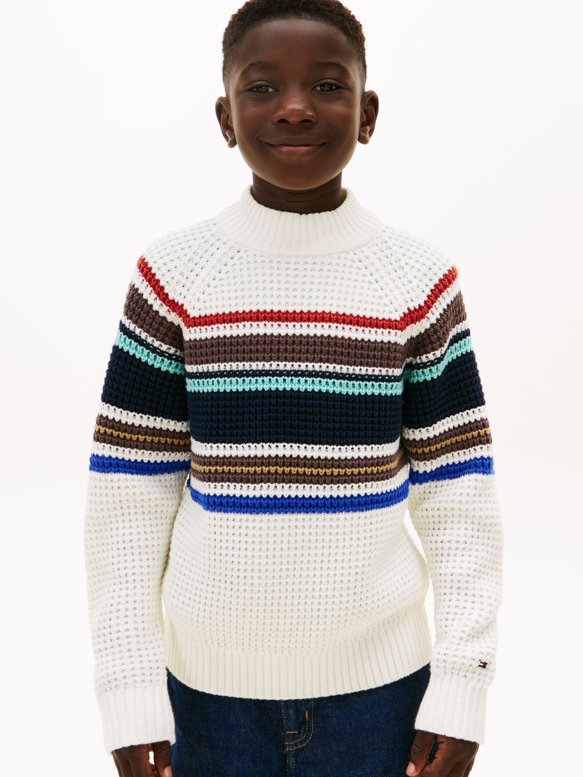 Textured Knit Jumper — White